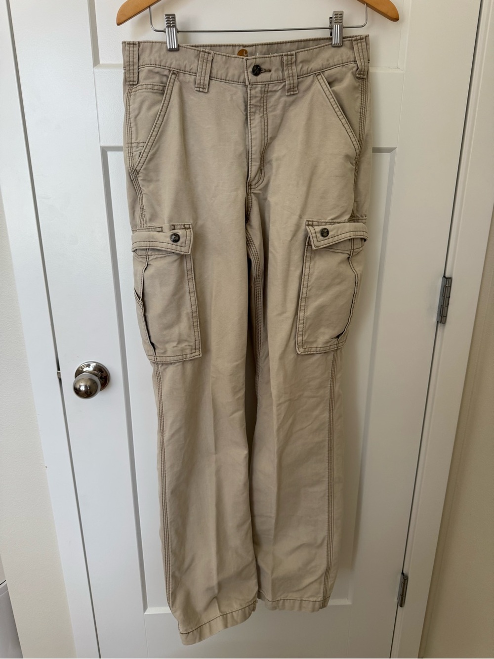 Carhartt Tan Cargo Pants with Utility Pockets